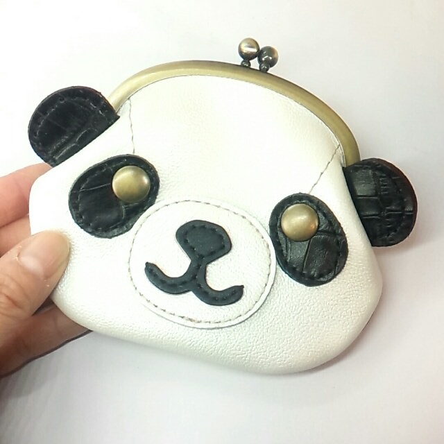 パンダ好きさんのがま口 白黒パンダ kumakichiくまこ